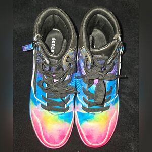 Girl Shoes Rainbow SKECHERS KIDS Street-Court High Sz 6